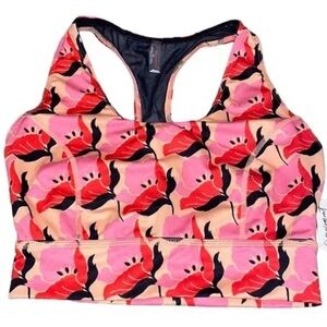 Free people floral sports bra NWOT bright floral SZ XS